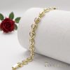 Antiallergene pozlačen zapestnica „Goldfilled“, dolžina 17 cm in širina 8 mm, barva 14K
