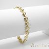 Antiallergene pozlačen zapestnica „Goldfilled“, dolžina 17 cm in širina 8 mm, barva 14K