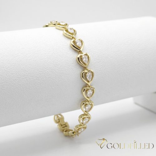 Antiallergene pozlačen zapestnica „Goldfilled“, dolžina 17 cm in širina 8 mm, barva 14K
