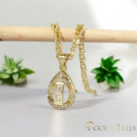   Antiallergijska Goldfilled ogrlica 45cm/3mm + obesek, barva 14K