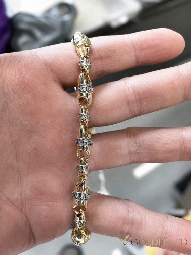 Goldfilled Antialergijski Luksuzni Barakka Ogrlica 60cm Dolga in 8mm Široka (65g) Barva 14K Multikolor