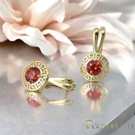Goldfilled antialergijski uhani 19 mm 14K barva