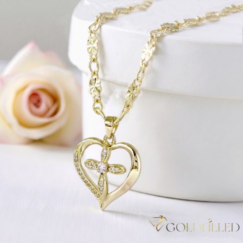 Antiallergijska Goldfilled ogrlica 50cm/4mm + obesek, barva 14K