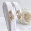 Goldfilled antialergijski uhani 16mm 14K barva
