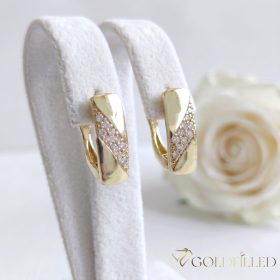 Goldfilled antialergijski uhani 16mm 14K barva