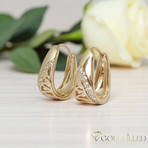 Goldfilled Antiallergijske uhane 18mm 18K barva