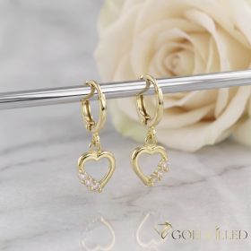 Goldfilled Antiallergene Uhani Srce 25mm 14K barva