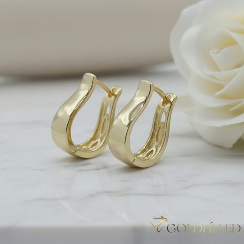 Goldfilled antialergijski uhani 17mm 14K barva