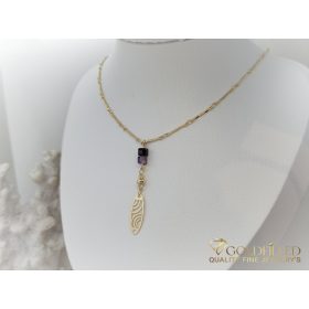   Antiallergijska vergoldena ogrlica „Goldfilled“, dolžina 45 cm in širina 1 mm, barva 14K