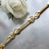 Antiallergene pozlačen zapestnica „Goldfilled“, dolžina 17 cm in širina 5 mm, barva 14K