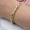 Antiallergene pozlačen zapestnica „Goldfilled“, dolžina 17 cm in širina 5 mm, barva 14K