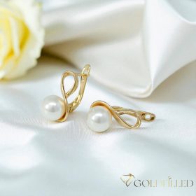 Goldfilled antialergijski uhani 17mm 18K barva