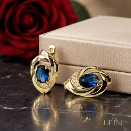 Goldfilled antialergijski uhani 18mm 14K barva