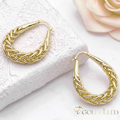 Goldfilled Antialergijske Obročaste uhani 50mm 14K barva