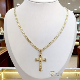   Antiallergijska Goldfilled ogrlica 50cm/4mm + obesek, barva 14K