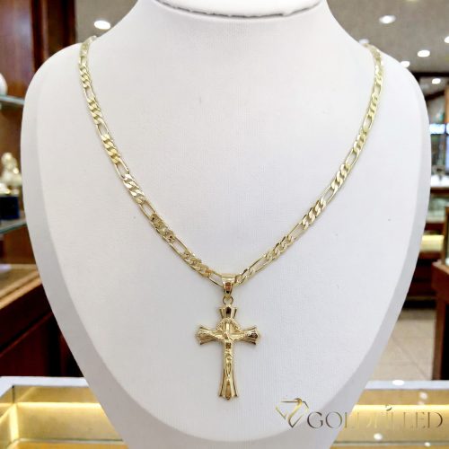Antiallergijska Goldfilled ogrlica 50cm/4mm + obesek, barva 14K