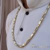 Goldfilled Antialergijski Luksuzni Barakka Ogrlica 70cm Dolga in 8-9mm Široka (100g !) Barva 14K Multikolor