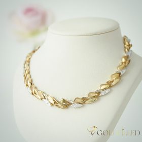   Ekskluzivna antiallergijska Goldfilled ogrlica 45cm/9mm, večbarvna 18K