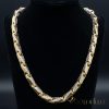 Goldfilled Antialergijski Luksuzni Barakka Ogrlica 70cm Dolga in 11mm Široka (145g !) Barva 14K Multikolor