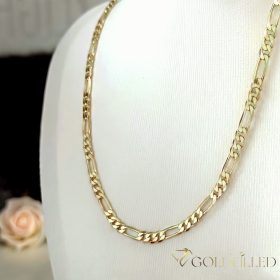   Antiallergene pozlačena "Figaro" ogrlica „Goldfilled“,  več velikostih debelina 4 mm , barva 14K