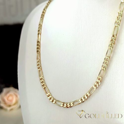 Antiallergene pozlačena "Figaro" ogrlica „Goldfilled“,  več velikostih debelina 4 mm , barva 14K