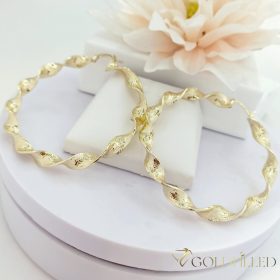 Goldfilled Antialergijske Obročaste uhani 70mm 14K barva