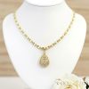 Antiallergijska Goldfilled ogrlica 55cm/4mm + obesek, barva 14K