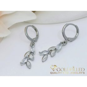 Goldfilled Antiallergene Uhani z listom 35mm Rodij barva 14K