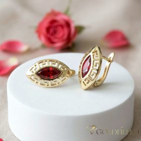 Goldfilled antialergijski uhani 20mm 14K barva