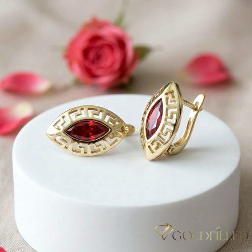 Goldfilled antialergijski uhani 20mm 14K barva