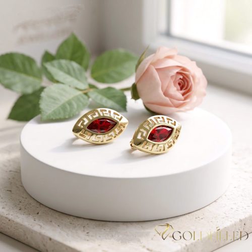 Goldfilled antialergijski uhani 20mm 14K barva