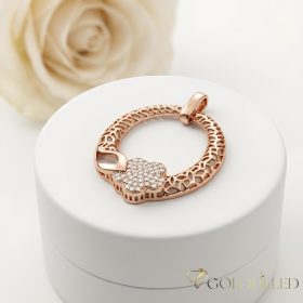 Antiallergijski Goldfilled obesek 33 mm, barva 18K