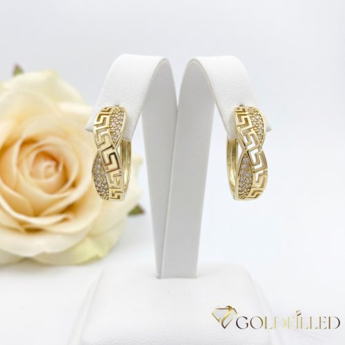 Goldfilled antialergijski uhani 26 mm 14K barva