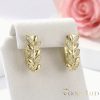 Goldfilled antialergijski uhani 18mm 14K barva