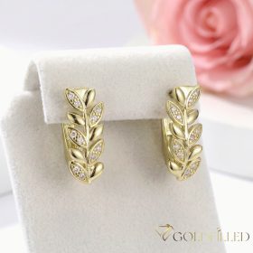 Goldfilled antialergijski uhani 18mm 14K barva