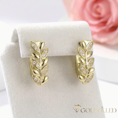 Goldfilled antialergijski uhani 18mm 14K barva