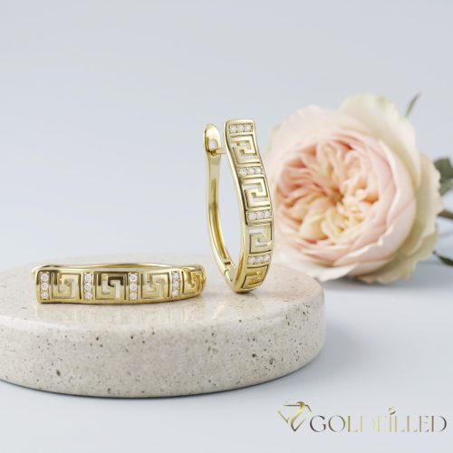 Goldfilled Antialergijske  uhani 30mm 14K barva