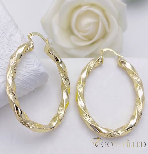 Goldfilled Antialergijske Obročaste uhani 40mm 14K barva