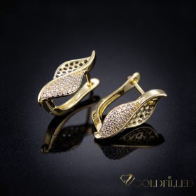 Goldfilled antialergijski uhani 26 mm 14K barva