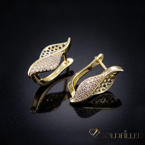 Goldfilled antialergijski uhani 26 mm 14K barva