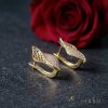 Goldfilled antialergijski uhani 26 mm 14K barva