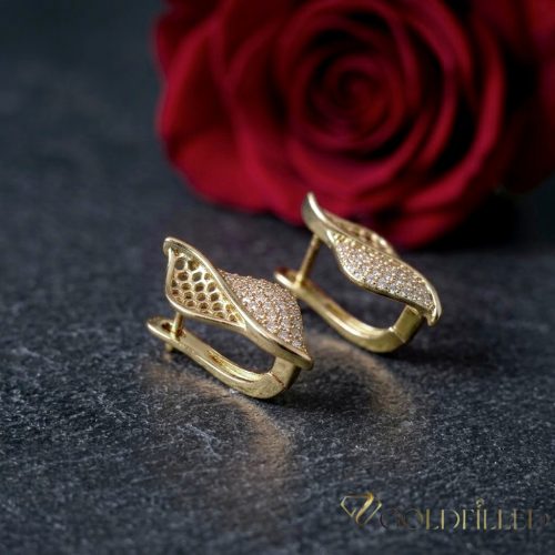 Goldfilled antialergijski uhani 26 mm 14K barva