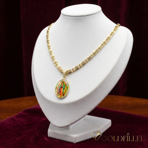 Antiallergijska Goldfilled ogrlica 50cm/5,2mm + obesek, barva 14K