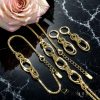Antiallergene Goldfilled Ogrlica 45 cm/2-10mm + Zapestnica 17-20 cm + Uhani, barva 14K