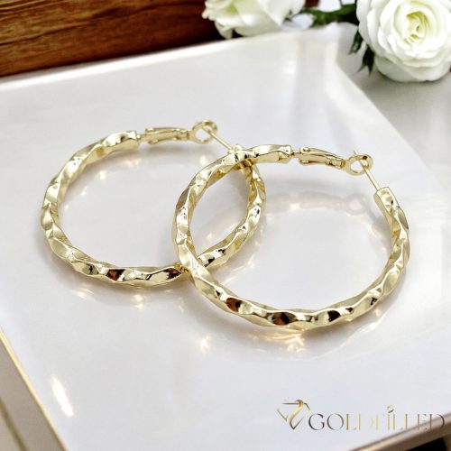 Goldfilled Antialergijske Obročaste uhani 40mm 14K barva