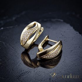 Goldfilled antialergijski uhani 19 mm 14K barva