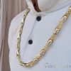 Goldfilled Antialergijski Luksuzni Barakka Ogrlica 70cm Dolga in 11mm Široka (130g) Barva 14K Multikolor