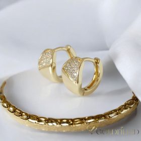 Goldfilled antialergijski uhani 14mm 14K barva  