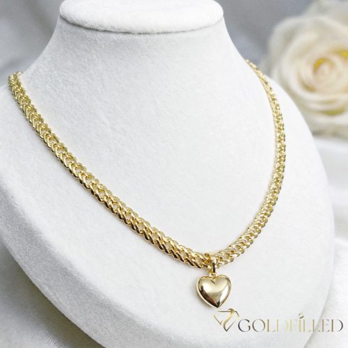 Goldfilled Antialergijski Luksuzni Ogrlica 50cm Dolga in 6mm Široka Barva 14K