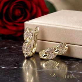 Goldfilled antialergijski uhani 18mm 14K barva